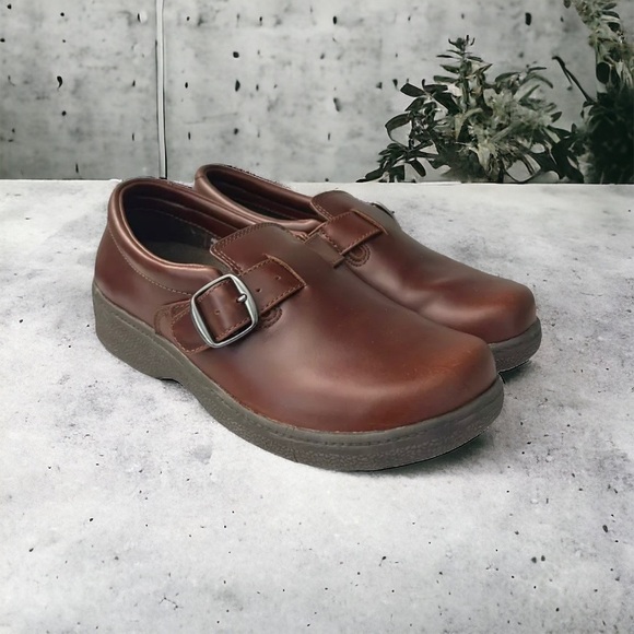 pothia Shoes - Pothia Womens Willamette Brown Leather Comfort Shoes Size 38